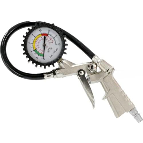 Auto Tire Pressure Gauge Repair Tools Pressure Gun Type For Air Compressor Durable