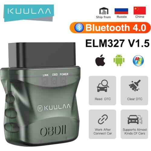 KUULAA OBD2 Scanner ELM327 BT4.0 elm 327 V1.5 OBD 2 Auto Diagnostic Tool for Android/PC/IOS Car Code Reader