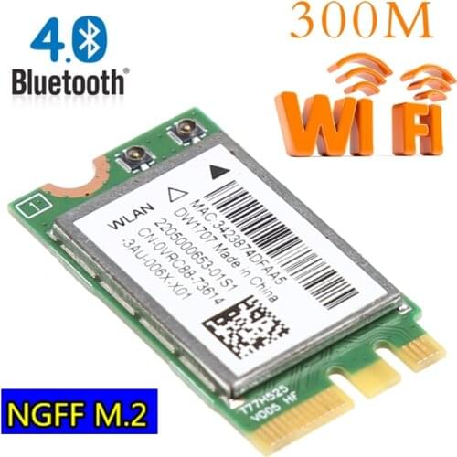 300M Wireless Bluetooth WIFI Card For Dell DW1707 VRC88 Qualcomm QCNFA335 L4MD