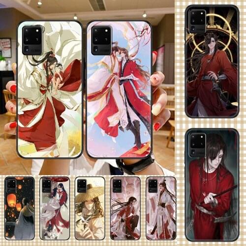 Tian Guan Ci Fu Phone case For Samsung Galaxy Note 4 8 9 10 20 S8 S9 S10 S10E S20 Plus UITRA Ultra black art hoesjes silicone