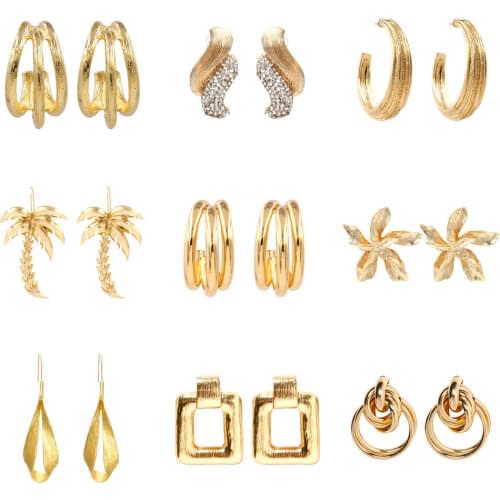 Женские золотые серьги DIGADAGU China At AliExpress