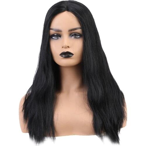 Long Curly Wig Dark Roots Synthetic Wigs For Women Heat Resistant Natural Wig
