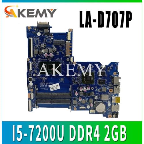 For HP Pavilion 15-AY 903791-601 903791-001 With I5-7200U CPU LA-D707P DDR4 R5 M330 2GB Laptop Motherboard 100% Working