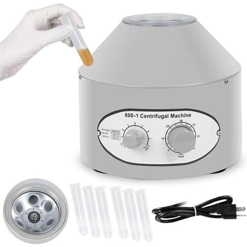 Desktop Electric Centrifuge Machine Medical with Timer Speed Control 4000RPM Capacity 20ml x 6 Rotor Lab Laboratory
