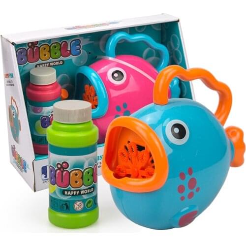 Fish Water Bubble Gun Electric for Weddings Kids Toy Cute Bubble Juggle Maker Pompas Jabon Infantil Plastic Bubbles DD60PP