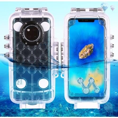 Haweel 40m/130ft Professional Waterproof Diving Housing Photo Video Taking Underwater Cover Case for Huawei Mate 20 Pro