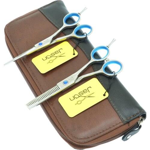 Jason 5/5.5 inch Japan Steel Hair Cutting Thinning Scissors Barber Shears Kit Hair Salon Haircut Supplies Styling Tools A0052D