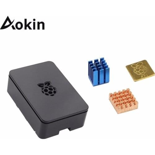 For Raspberry Pi3 Model B+ Abs Case Enclosure Cover Box Shell With Aluminum Heatsink For Raspberry Pi 3 Model B + Plus,pi 3 / 2