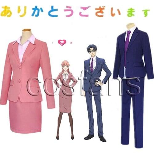 Anime Cosplay Wotakoi Love is Hard for Otaku Momose Narumi Pink Cosplay Costumes Uniform full Sets coat+shirts +pant in stock
