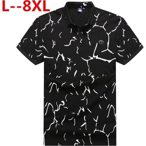 Big size 10XL 8XL 6XL 5XL 2020 Summer T-shirt Men Shirt Short Sleeve Mens T-shirt Plus Size Men T Shirt Cotton Turn-down Collar