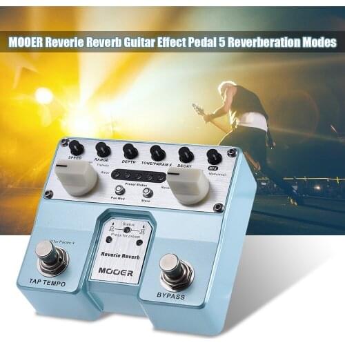 MOOER Reverie Reverb Guitar Effect Pedal 5 Reverberation Modes 5 Enhancing Effects with Two Footswitch guitar pedal guitar parts