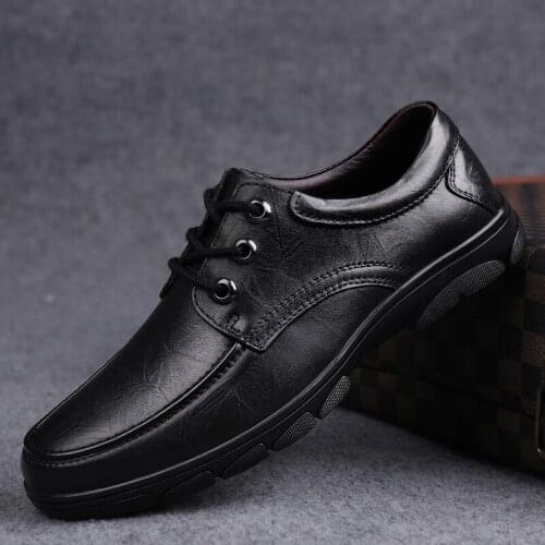 New Men Shoes Winter Oxfords Fur Warm Business Dress Shoes Man Driving Slip on Flat Footwear Male Genuine Leather Casual Loafers