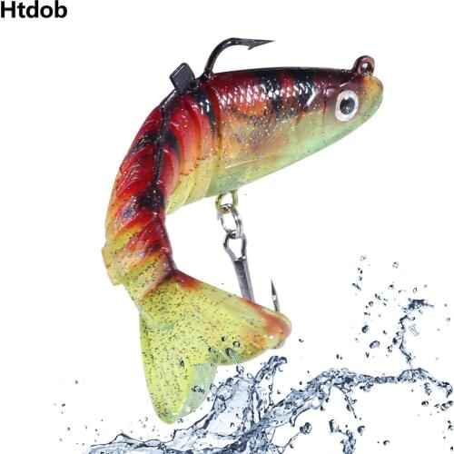 New Soft Lures 9CM 18g Lead Head Jig Fishing Lures Softbaits Fish Double Back Hook Artificial Silicone Bait Supplies Tackles
