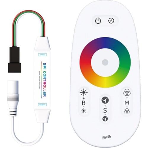 New 2.4G RF RGB WS2811 Touch Mini LED Controller DC5-24V for WS2812B WS2811 SK6812 Addressable LED Strip Smart Pixels