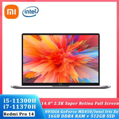 2021 Xiaomi RedmiBook Pro14 Laptop intel Core i5-11300H/i7-11370H 2.5K Super Retain IPS Screen 100%sRGB Win10 Office Notebook
