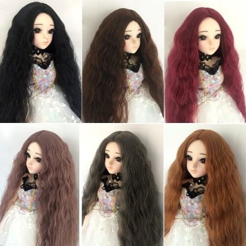 1 piece BJD / SD / Blyth / Dolls wig 1/3 1/4 1/6 1/8 doll wig long curly hair high temperature fiber doll special accessories