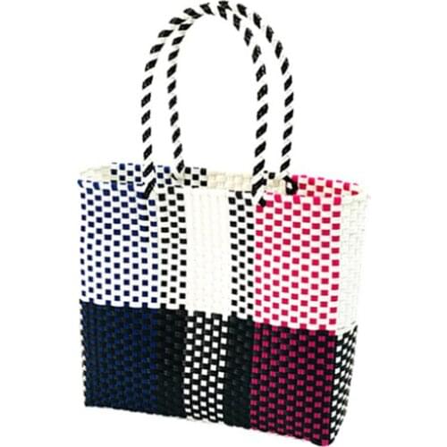 Hand woven bag new 2021 summer plastic waterproof vegetable basket bag beach bath bath lady bag shoulder bag