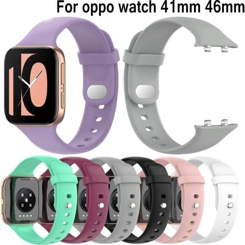 New Arrival Hot Soft Silicone Luxury Classic Fashion Sports Watchband Wristband Replacement Strap Suitable For Oppo Watch 41MM