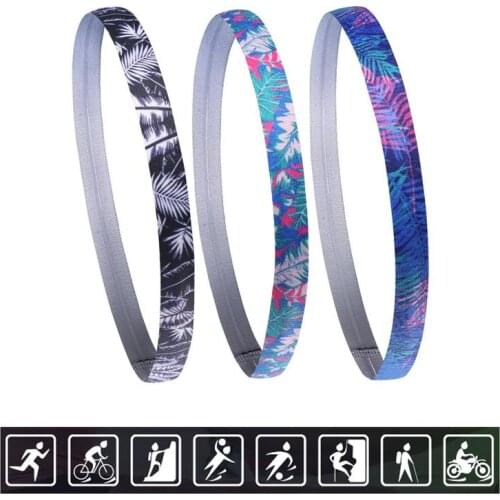 Sport Sweat Headband Elastic Cycling Running Print Hair Band Silicone Antiperspirant Sports Hair Band Yoga Accessories Yoga Band