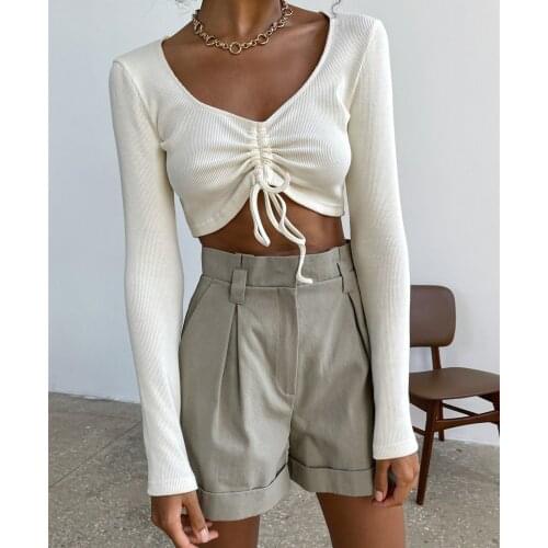 Thefound Women's Knitted T-shirts