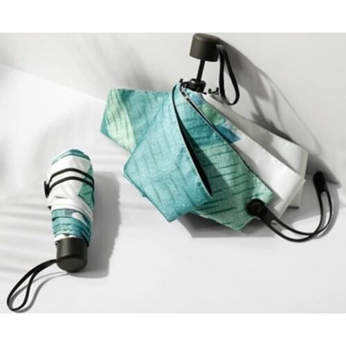 Uv Mini Umbrella Rain Women Folding Uv Anti Sun Windproof Parasol Rain Umbrellas Corporation Gifts Men Van Gogh Paraguas Small62