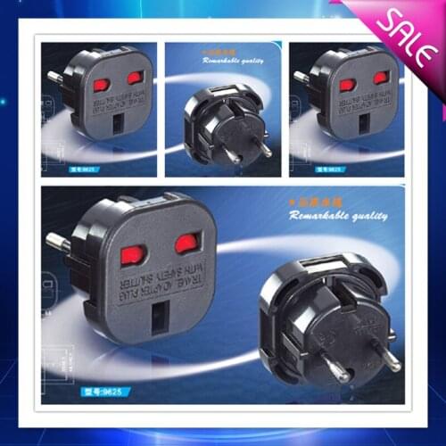 Universal Travel UK to EU Euro Plug AC Power Charger Adapter Converter Socket Black