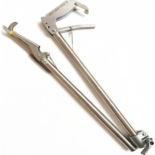 LBER Snake Clamp Catcher Reptile Grabber Pick Up Handling Tongs Stainless Steel Tool for Snake Feeding Hunting Catching Wide Jaw