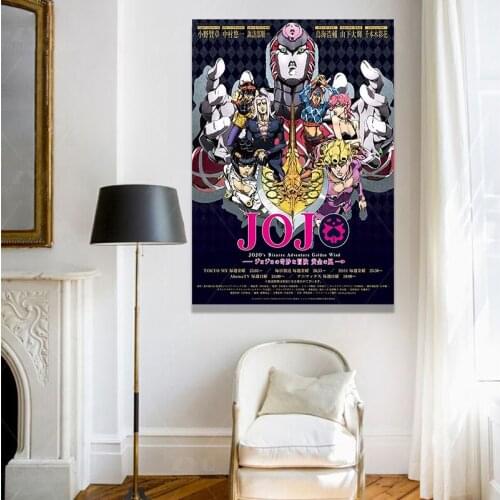 Golden Wind JoJos Anime Canvas Poster Art Picture Prints Home Decor Wall Poster Decoration For Living Room