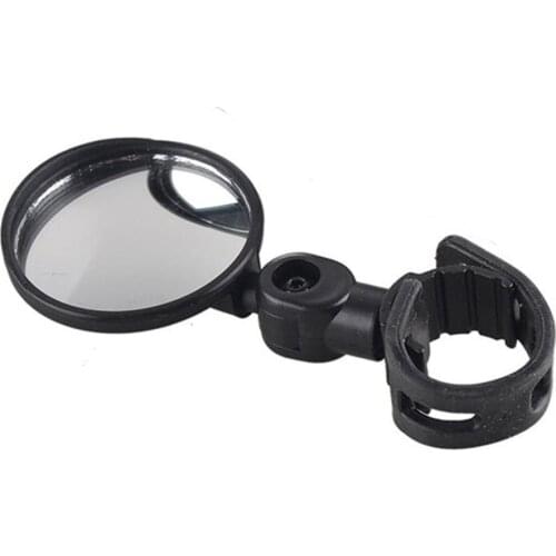 1Pcs Mini Mountain bike bicycle rearview mirror Wide-angle convex mirror Reflector Silicone handle small round rear view mirror