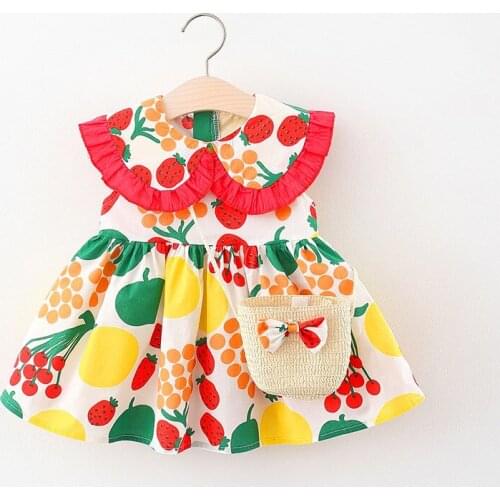 4 pieces/lot) 2021 New Arrival Girls Summer Dress 050405