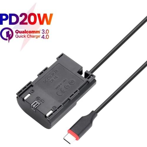 AC-E6N ACK-E6 LP-E6N Dummy Battery DC Power AC Adapter for CANON EOS 6D 7D 5D MARK II III IV 60D 80D 5D2 5D3 70D 5DSR 5DS Camera