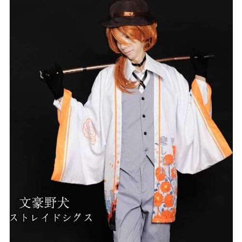 Anime Bungo Stray Dogs Dazai Osamu Nakahara Chuya haori Yuori cosplay costume coat halloween costumes for women men