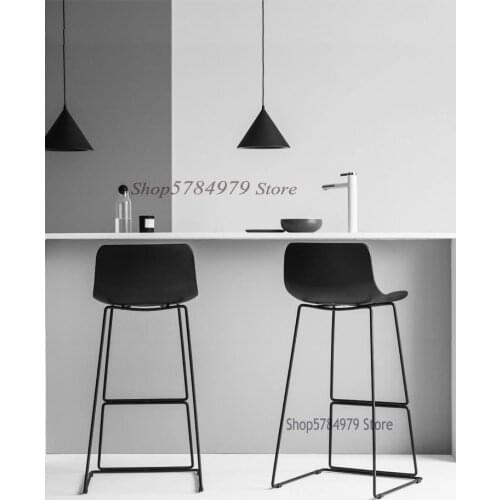Bar Chair Modern Simple Bar Stool High Stool Household Bar Chair Nordic Bar Chair Back Creative High Chair