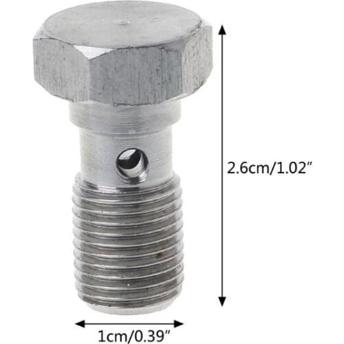 3/8x24 UNF AN-3 JIC Stainless Steel Bolt 20mm Long Brake Hose Fitting Eye 964B