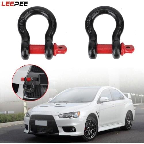 12T 19.5T For Off Road Trailer Car Emergency Recovery Towing Rope Buckles 2pcs D Ring Shackle Vault Heavy Duty Tow Hook