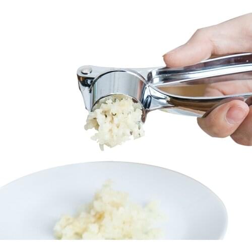 Basedidea Garlic Presser Manual Stainless Steel Garlic Press Crusher Squeezer Hand Press Garlic Slicer Masher