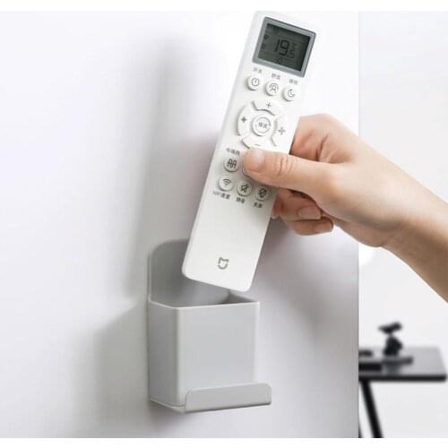 Remote Control Storage Box Wall Mounted Phone Rack Plug Holder Home Gadgets