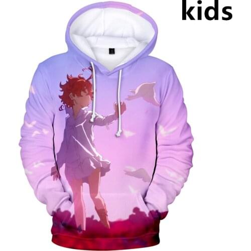 3 To 14 Years Kids Hoodie The Promised Neverland 3d Printed Hoodies Sweatshirt Boys Girls Outerwear Jacket Children Clothes