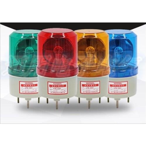 LTE-1081 LED DC 12V 24V AC110V 220V Flash Rotary Warning Light Alarm Lamp Factory Construction Rotating Warning Light