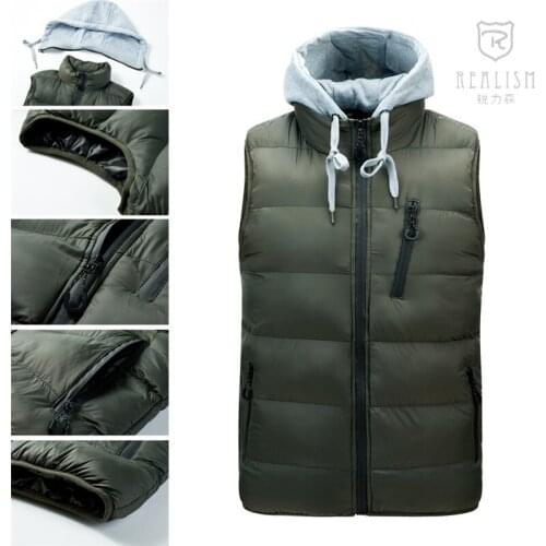 Fashion Mens Jacket Sleeveless Vest Men Autumn Winter Fashion Plain Color Waistcoat Vest Jacket Top Coat