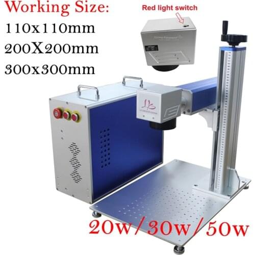 Mini Desktop Fiber Laser Marking Printing Machine 20W 30W 50W Laser Source Raycus Fiber Laser Engraver for Metal Carving Mobile