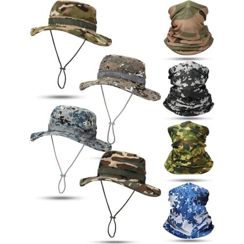 New US Army Bonnie Hat Military Round-brimmed Sun Bonnet Bucket Hat Sniper Military Hat Sunbonnet Woodland/ACU/CP