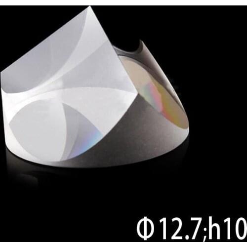 Optical Glass Pyramid Prism K9 12.7mmx10mm Physics Refractor Light Spectrum Medicine
