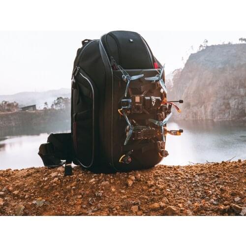 IFlight FPV Drone Backpack 530X340X260mm 33 Liter Volume Resizable Compartments Ntegrated RGB Light Strips for FPV Drone Goggles