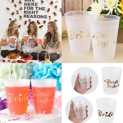 Wedding Decoration 1pcs Bride Bride Tribe Plastic Cup for Bachelorette Party Supplies Bride to Be Drinking Cups Hen Party Decor
