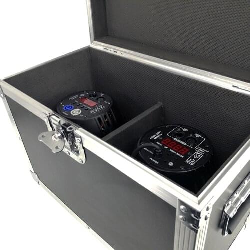 2 Pieces LED Par 18x18 6in1 RGBWA+UV Light For mobile production Aluminum Alloy par 64 led stage lights With Flight Case