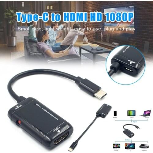 USB 3.1 to HDMI Conversion Adapter Portable for Mobile Phone Tablet Projector VDX99