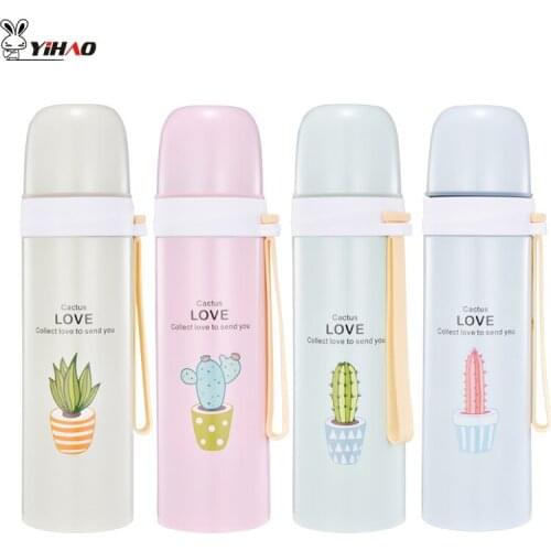 YiHAO 350ML 500ML Stainless Steel Vacuum Flasks Bullet Straight Cup Insulated Vacuum Flasks Thermoses Cup Children Bottles