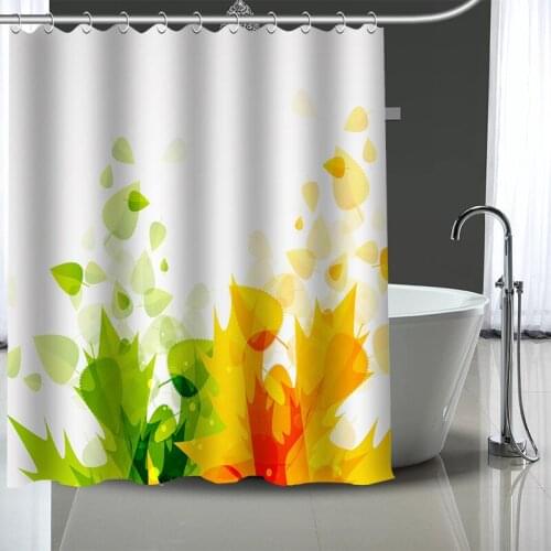Custom Maple leaves Shower Curtain Modern Fabric Bath Curtains Home Decor Curtains More Size Custom Your image