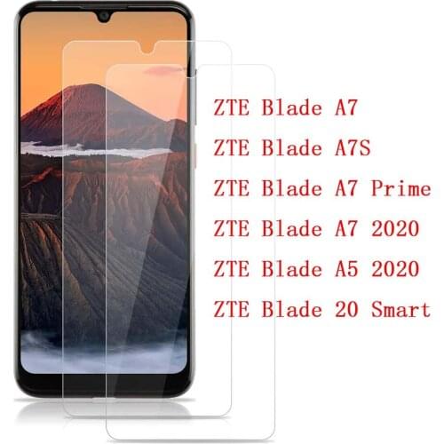 Screen Protector Glass Film Cover For ZTE Blade Front A7 Prime A7s 9H Hard Tempered A5 A7 2020 20 Smart Ultra Thin Curved Full